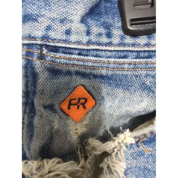 Wrangler Fr Jeans Mens 34X29* Blue Medium Wash Denim American Workwear FR13MWZ - Picture 5 of 14